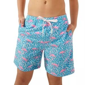 Chubbies Boys The Domingo's Are For Flamingos Classic Swim Trunks Bathing Suit